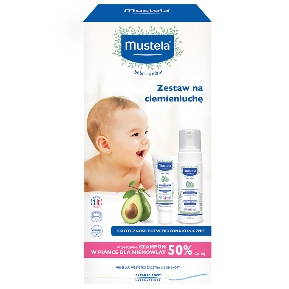 Mustela Bebe zestaw na ciemieniuchę [ZESTAW] zdjęcie
