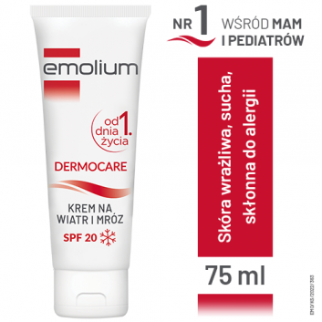 Emolium Dermocare, krem na wiatr i mróz SPF 20, 75 ml