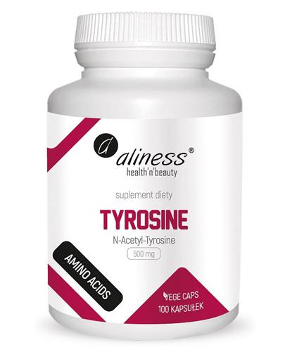 ALINESS Tyrosine 500 mg - 100 kaps. - zwiększa koncentrację, wspomaga walkę ze stresem - cena, dawkowanie, opinie  zdjęcie
