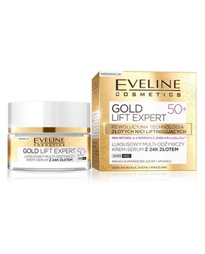 EVELINE COSMETICS GOLD LIFT EXPERT Luksusowy multi-odżywczy krem-serum z 24K złotem 50+ - 50 ml zdjęcie