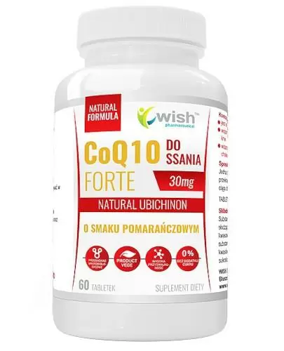 Wish CoQ10 Forte 30 mg (koenzym Q10) 60 tabletek do ssania zdjęcie