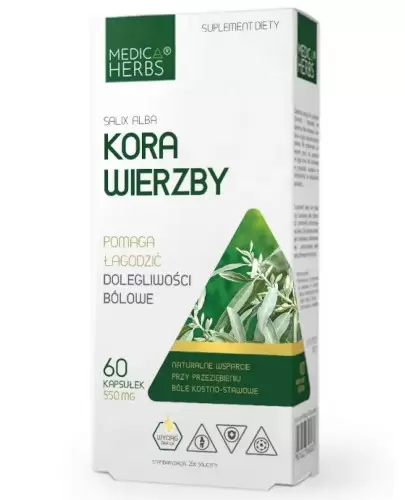 Medica Herbs Kora wierzby 60 kapsułek zdjęcie