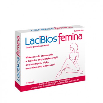 LACIBIOS FEMINA - probiotyk ginekologiczny - 10 kaps. - cena, opinie, dawkowanie