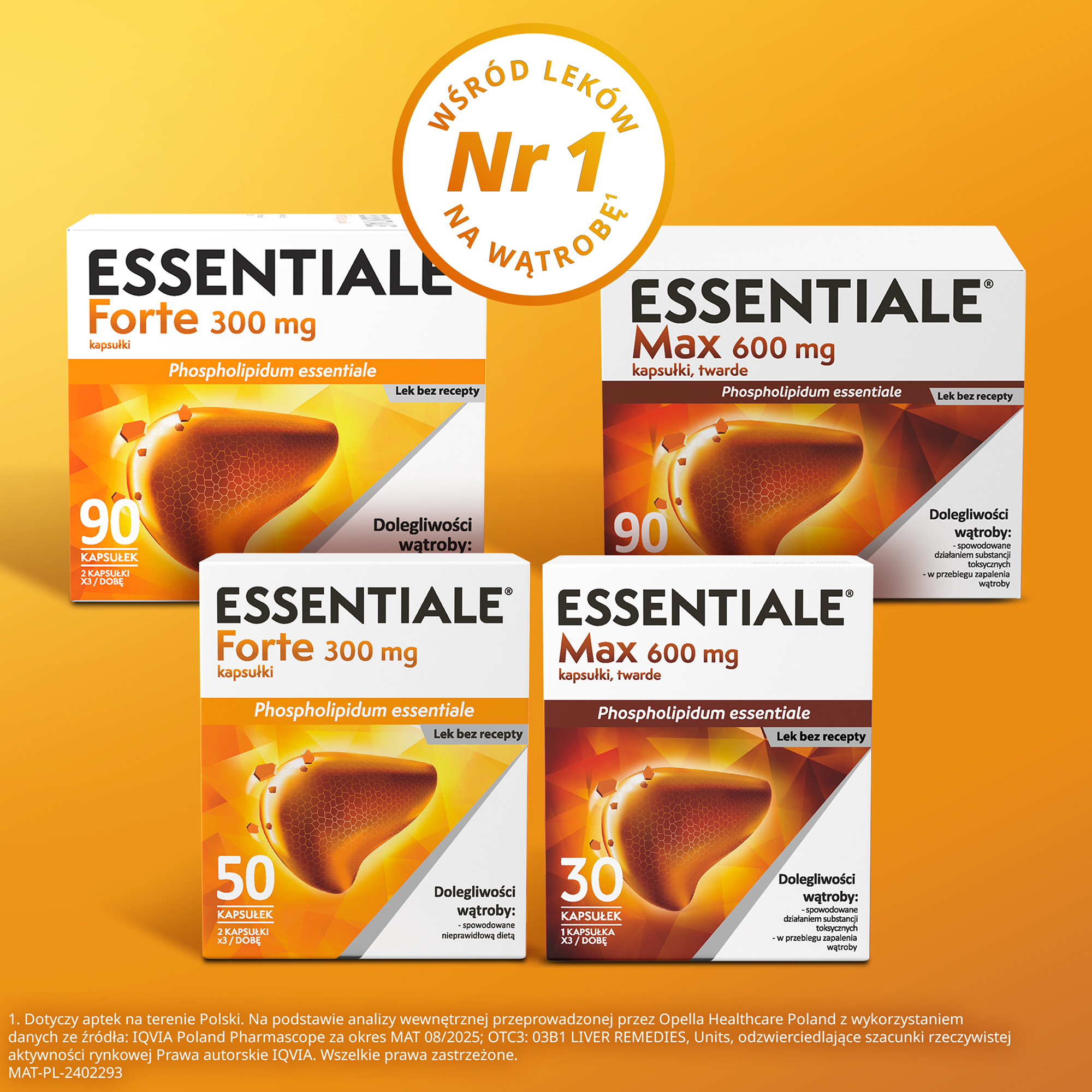 Essentiale Max 600 mg, kapsułki, 30 sztuk