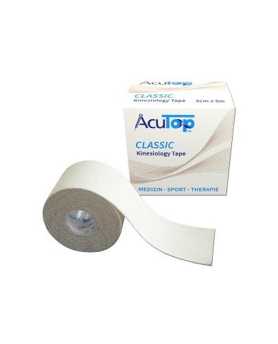 AcuTop Classic Kinesiology Tape White Soft 5 cm x 5 m, 1 szt., cena, wskazania, opinie zdjęcie