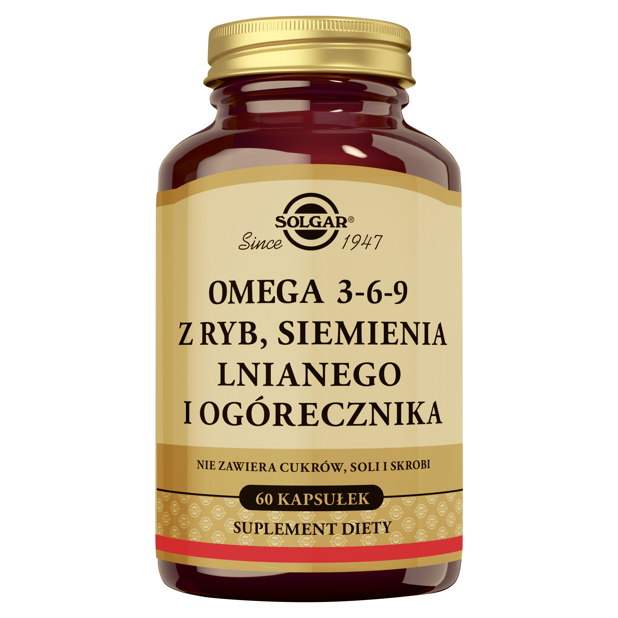 SOLGAR Omega 3-6-9 z ryb siemienia lnianego i ogórecznika 60 kapsułek  zdjęcie