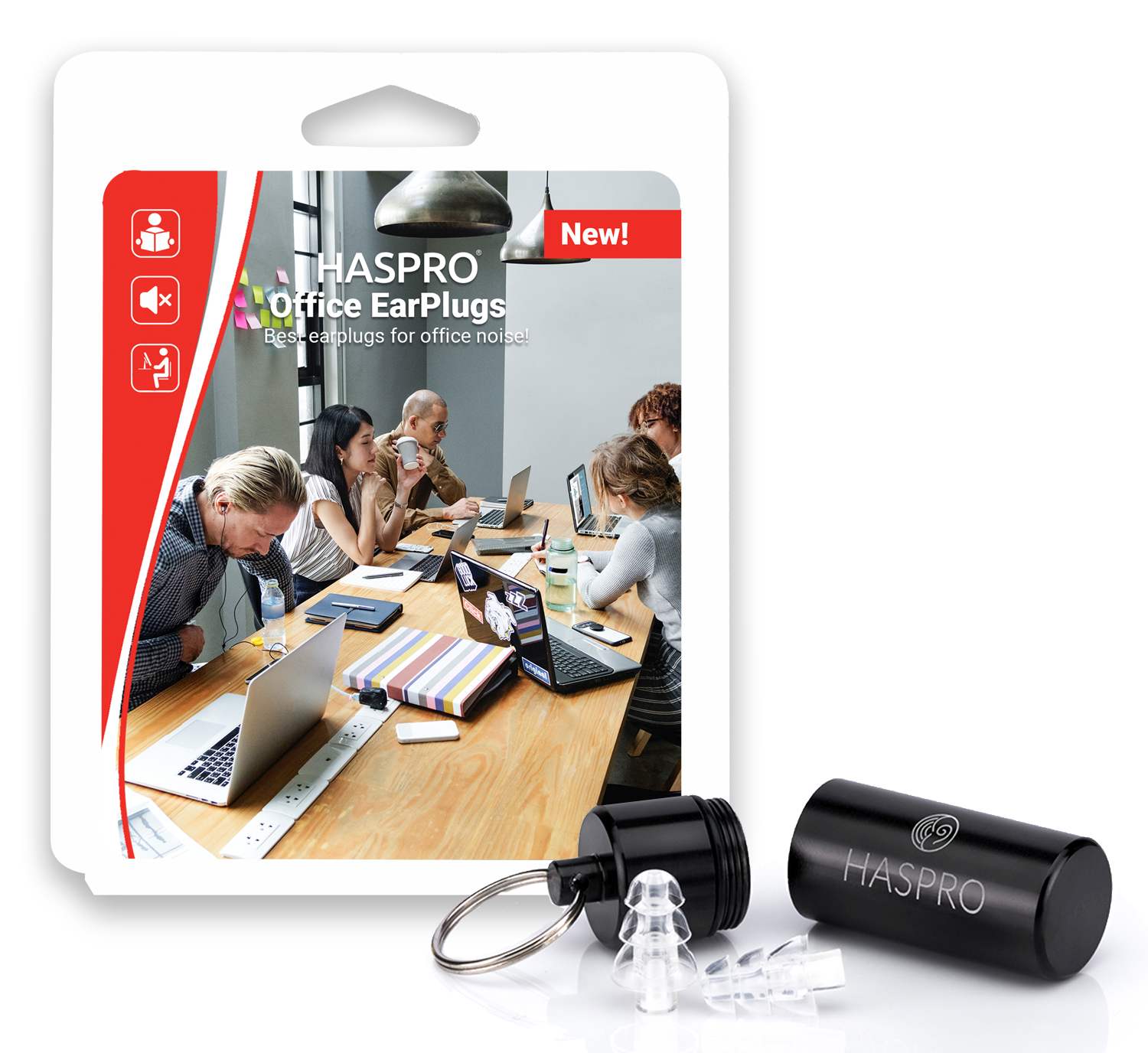 Zatyczki do uszu wielorazowe Haspro Office EarPlugs 1 para zdjęcie