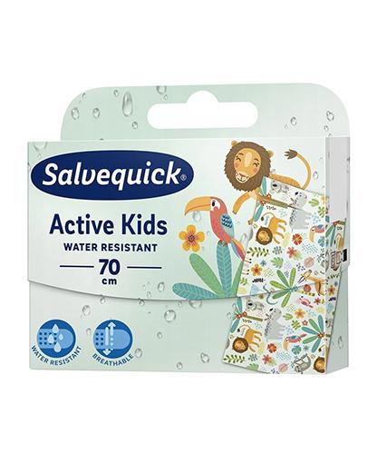 Salvequick Active Kids Plaster elastyczny dla dzieci 10 cm x 6 cm, 1 szt., cena, opinie, stosowanie zdjęcie