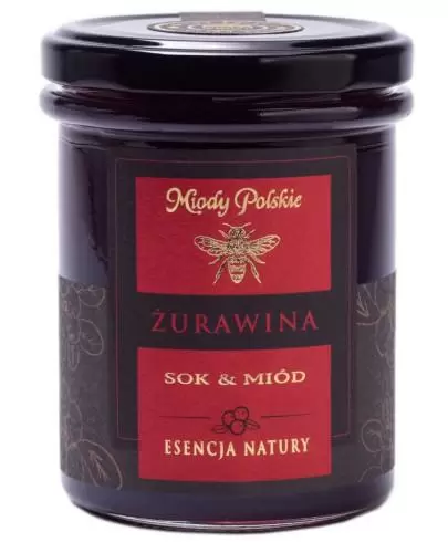 Miody Polskie Sok & Miód Żurawina 250 g zdjęcie