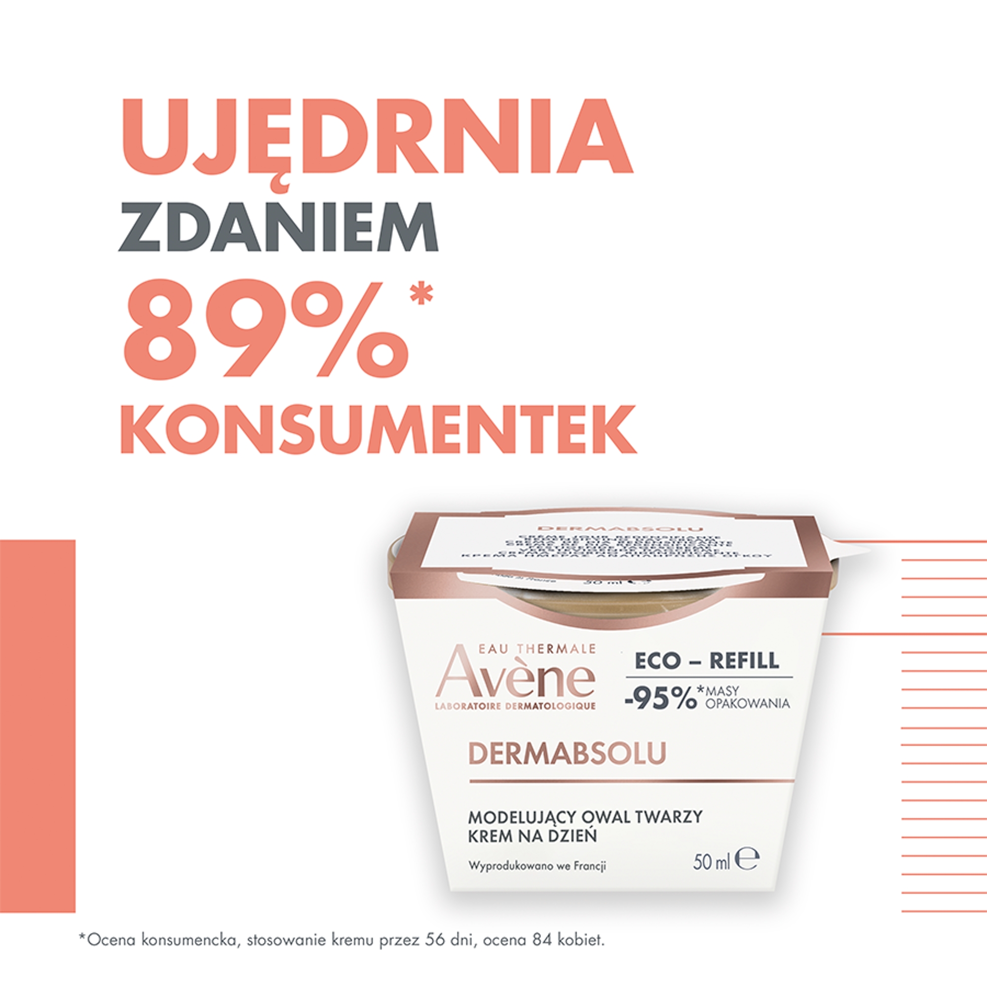 Avene Dermabsolu, Krem modelujący owal twarzy na dzień refill, 50 ml