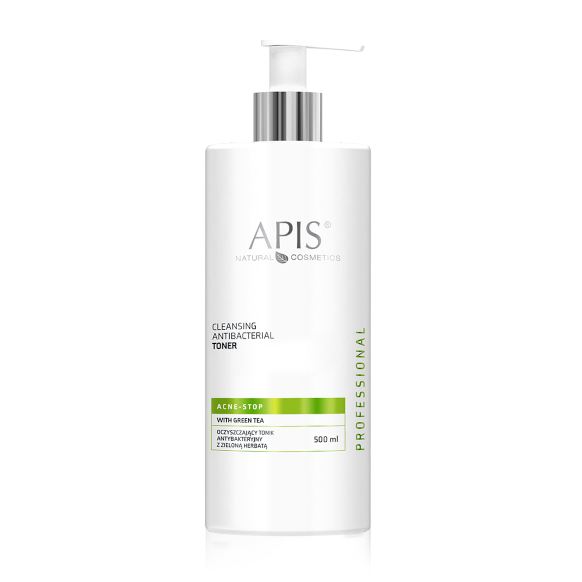 Apis Acne-Stop, oczyszczający tonik antybakteryjny z zieloną herbatą, 500 ml