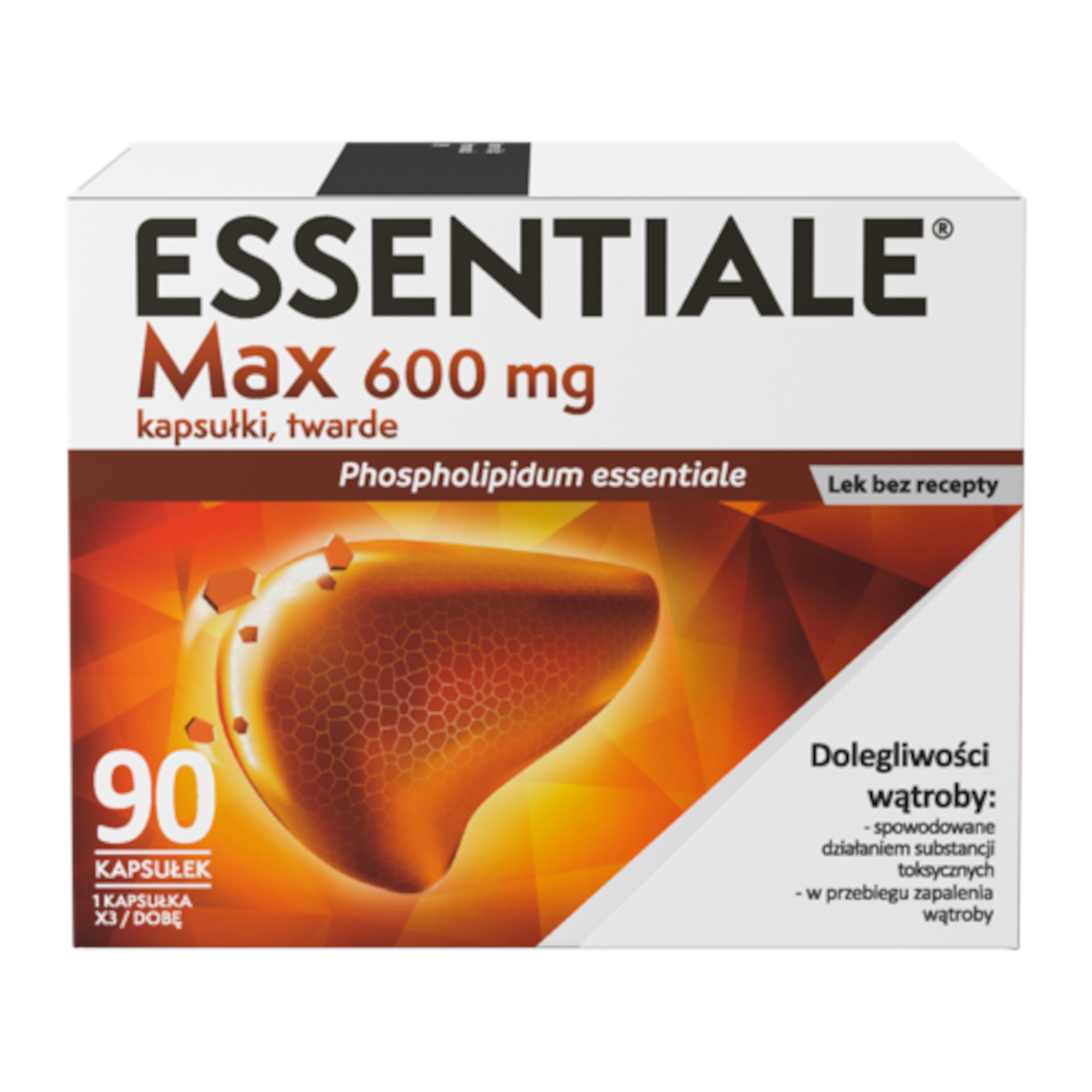 Essentiale MAX, 600 mg, kapsułki twarde, 90 sztuk zdjęcie