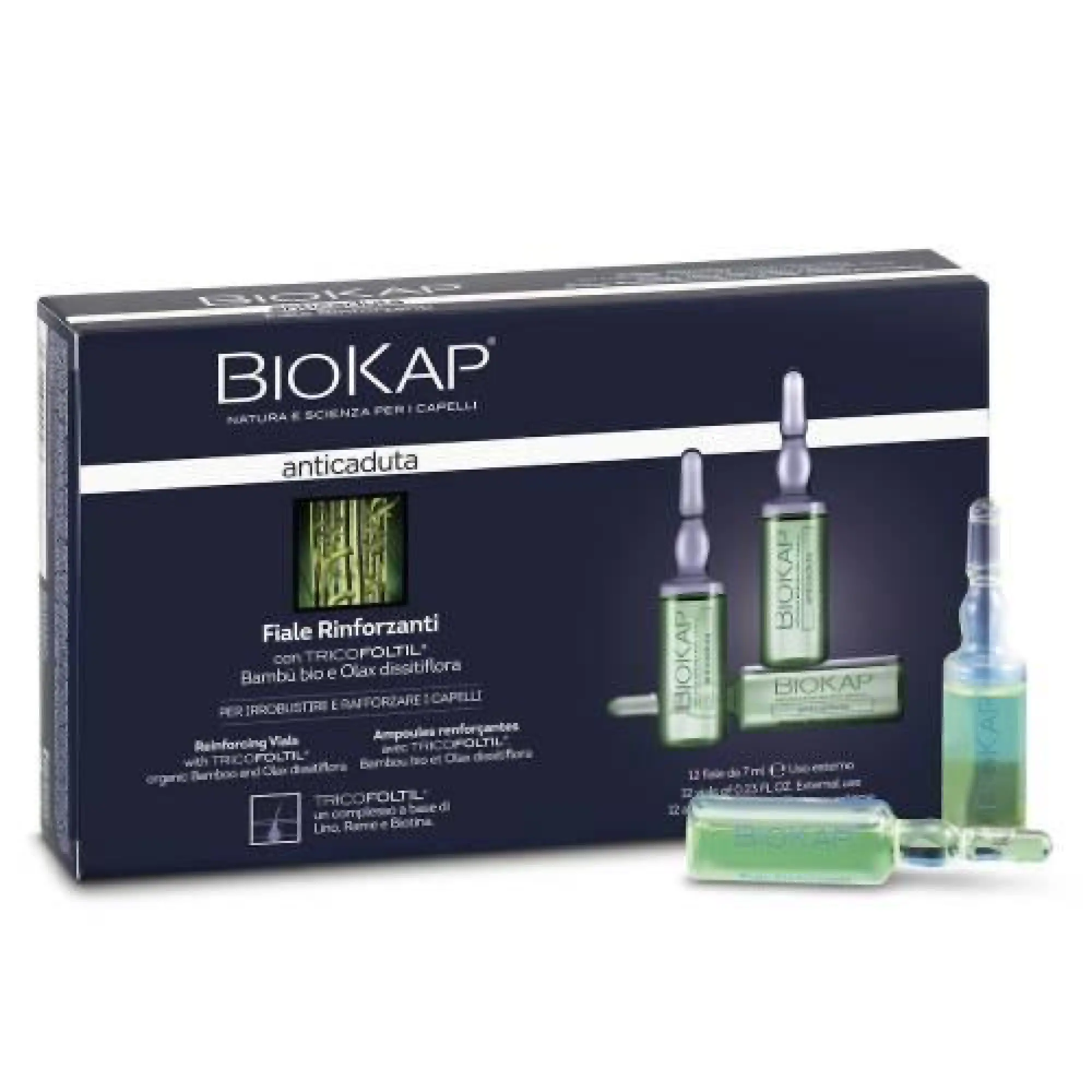 Biokap Anticaduta, Fiolki przeciw wypadaniu włosów, 12 x 7 ml zdjęcie