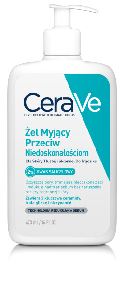 Cerave, Żel myjący przeciw niedoskonałościom dla skóry tłustej i skłonnej do trądziku, 473 ml zdjęcie