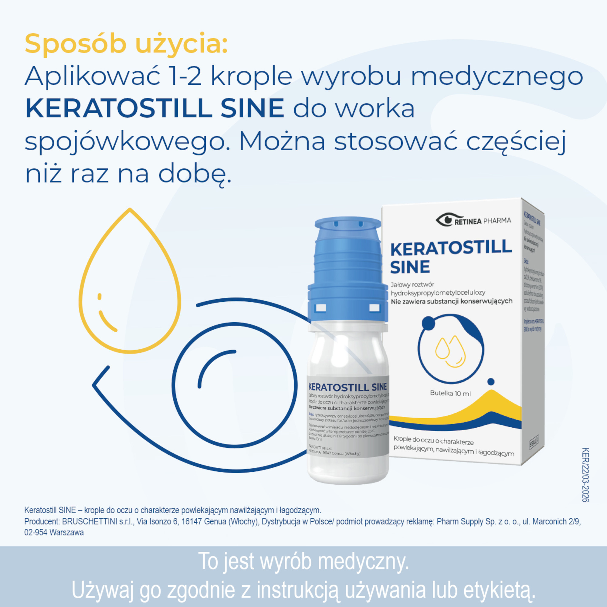 Keratostill Sine, krople do oczu, 10 ml