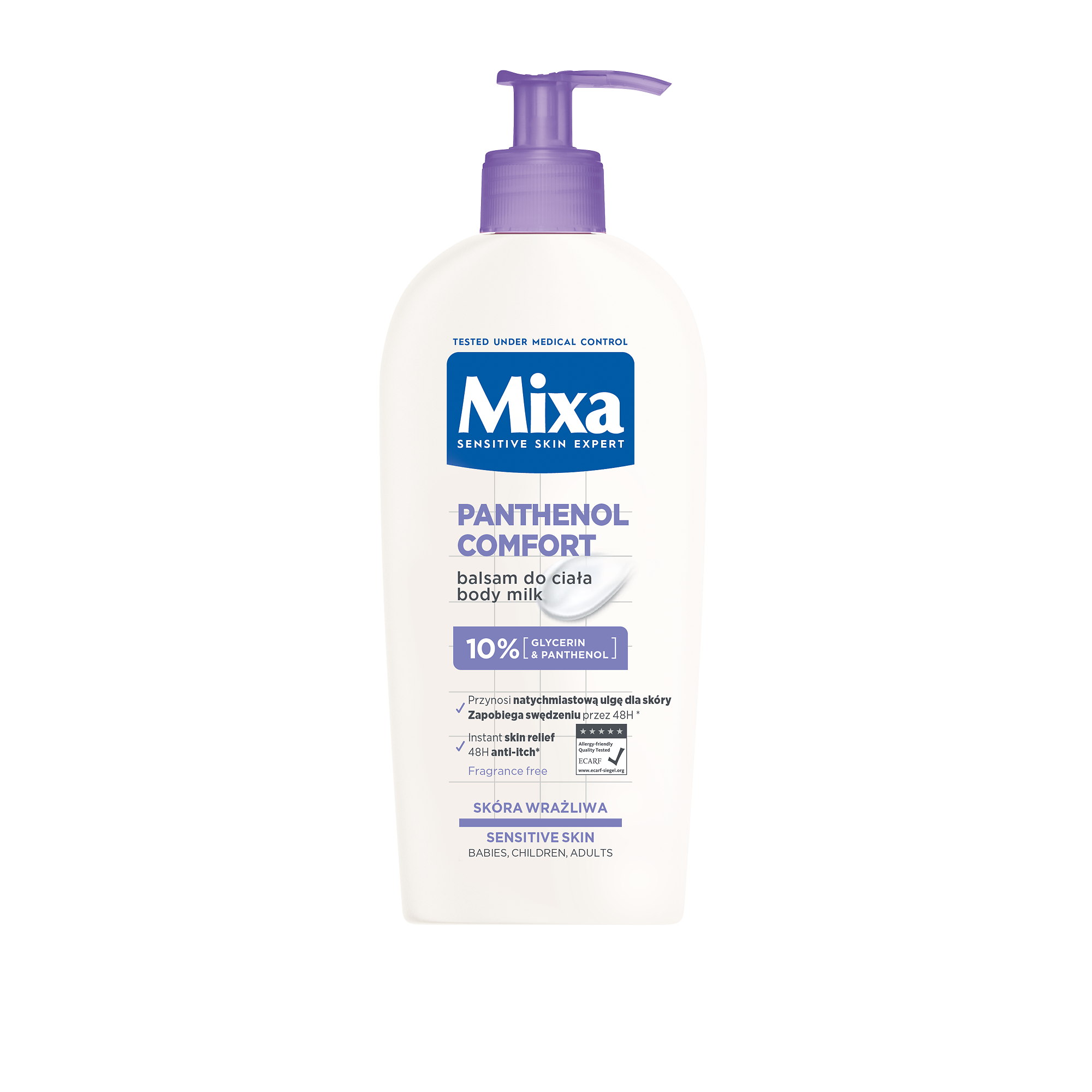 Mixa Panthenol Comfort Kojący balsam do ciała, 400 ml