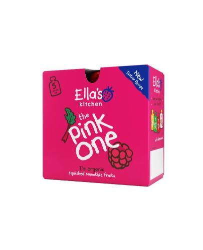 Ella's Kitchen BIO PINK ONE smoothie owocowe z rabarbarem dla dzieci po 6. miesiącu życia (5x90 g) zdjęcie