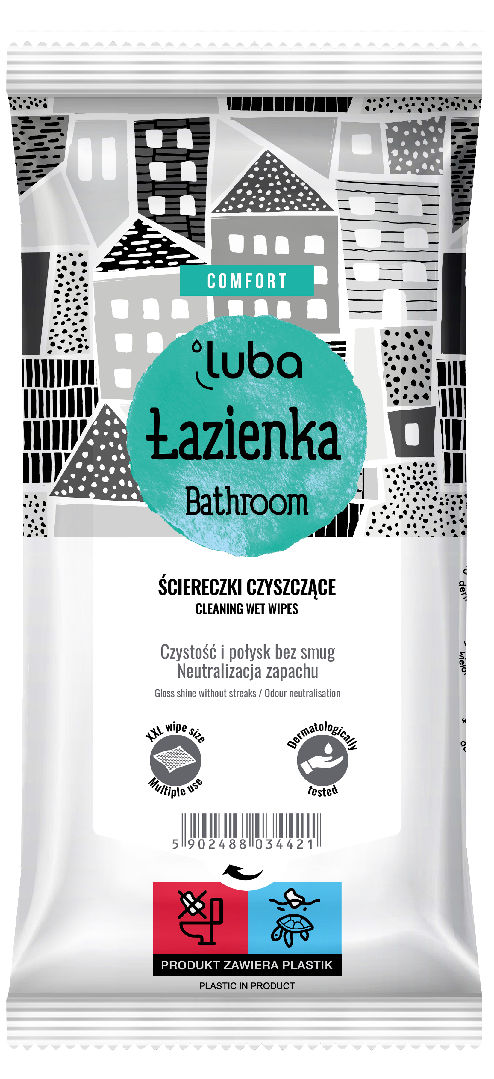 Luba Comfort - Nawilżane, Ściereczki do łazienki, 32 sztuki zdjęcie