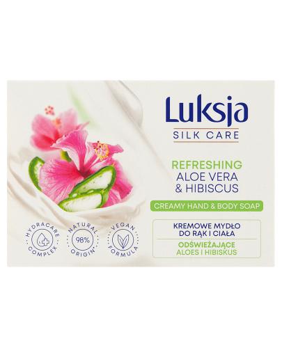 Luksja Silk Care Kremowe Mydło w kostce Aloes i Hibiskus, 100 g, cena, wskazania, właściwości zdjęcie