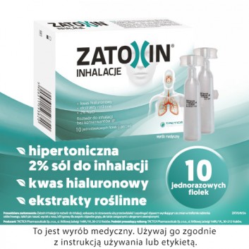 Zatoxin Inhalacje 10 jednodawkowych fiolek po 3 ml