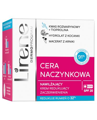 Lirene Cera Naczynkowa Nawilżający krem redukujący zaczerwienienia SPF20 na dzień, 50 ml zdjęcie