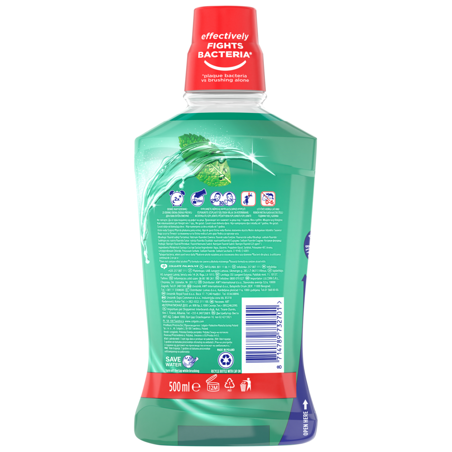 Colgate Plax Soft Mint Płyn do płukania jamy ustnej, 500 ml