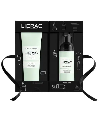 Lierac Demakijaż i Oczyszczanie maska peelingująca 75 ml + pianka oczyszczająca 50 ml [ZESTAW] zdjęcie
