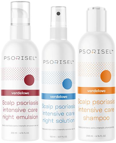 Verdelove Psorisel, zestaw do pielęgnacji skóry głowy z objawami łuszczycy szampon, 200 ml + emulsja, 200 ml + płyn, 150 ml [ZESTAW] zdjęcie