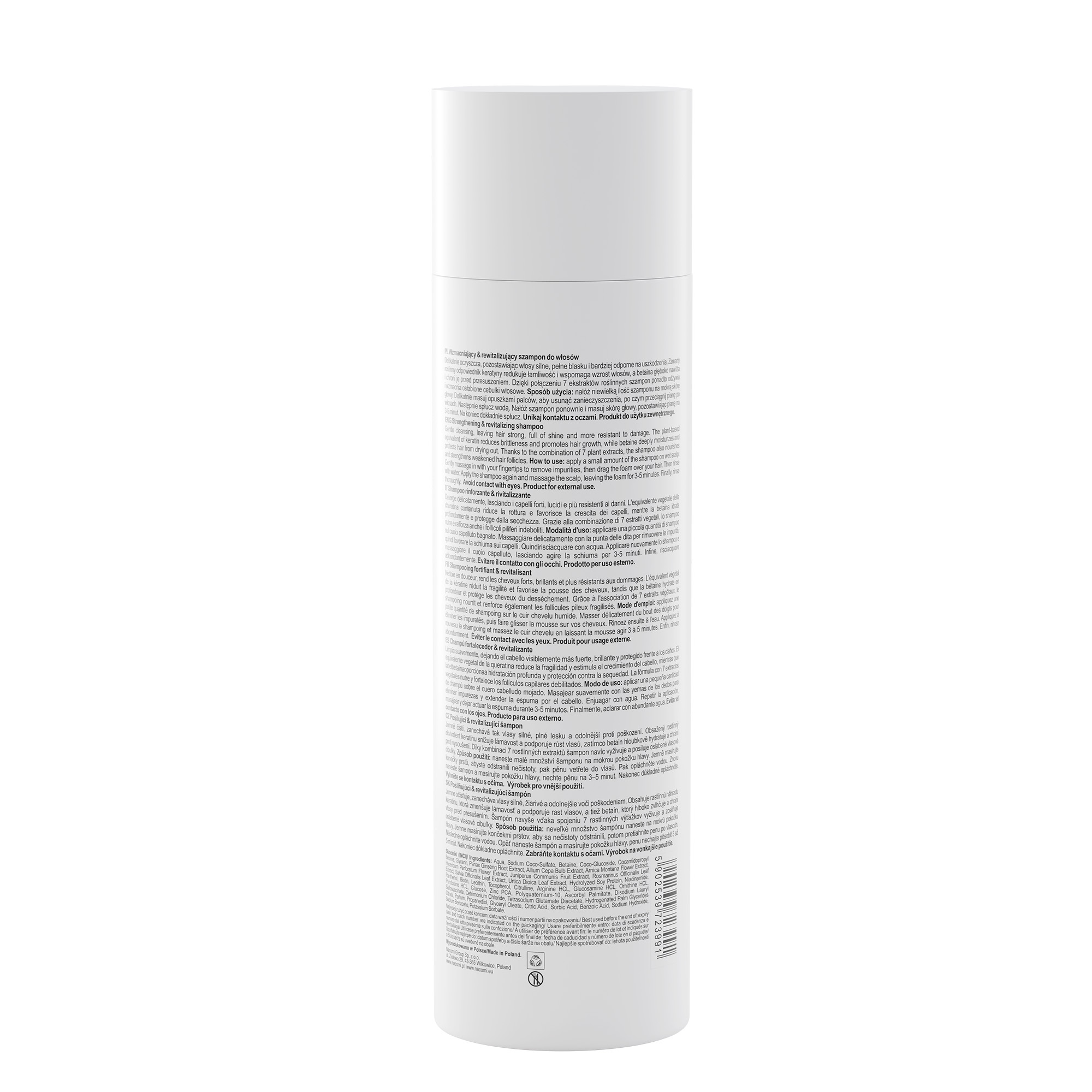 Nacomi Next Level Dermo Szampon do włosów wzmacniający-rewitalizujący, 250 ml