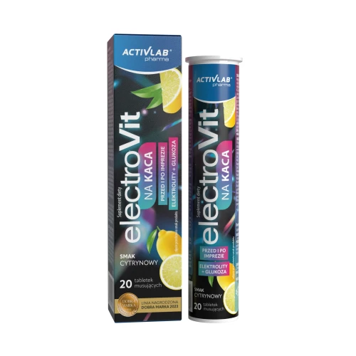 ActivLab Pharma, ElectroVit NA KACA, smak cytrynowy, tabletki musujące, 20 sztuk zdjęcie
