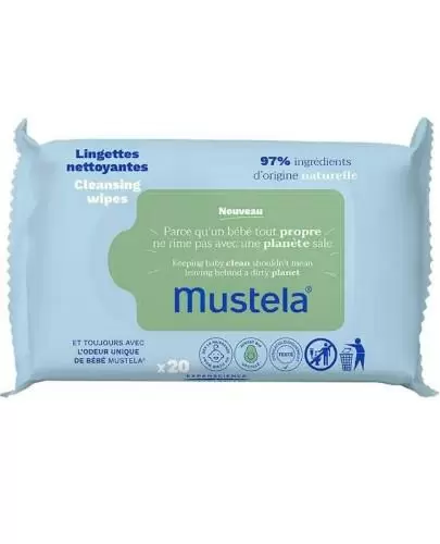 Mustela chusteczki oczyszczające 20 sztuk zdjęcie