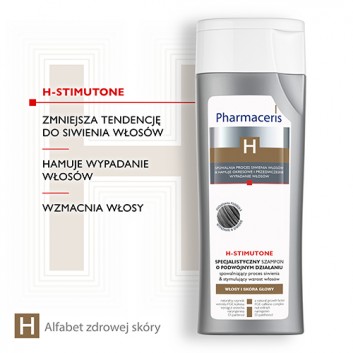 Pharmaceris H Stimutone specjalistyczny szampon spowalniający proces siwienia i stymulujący wzrost włosów 250 ml