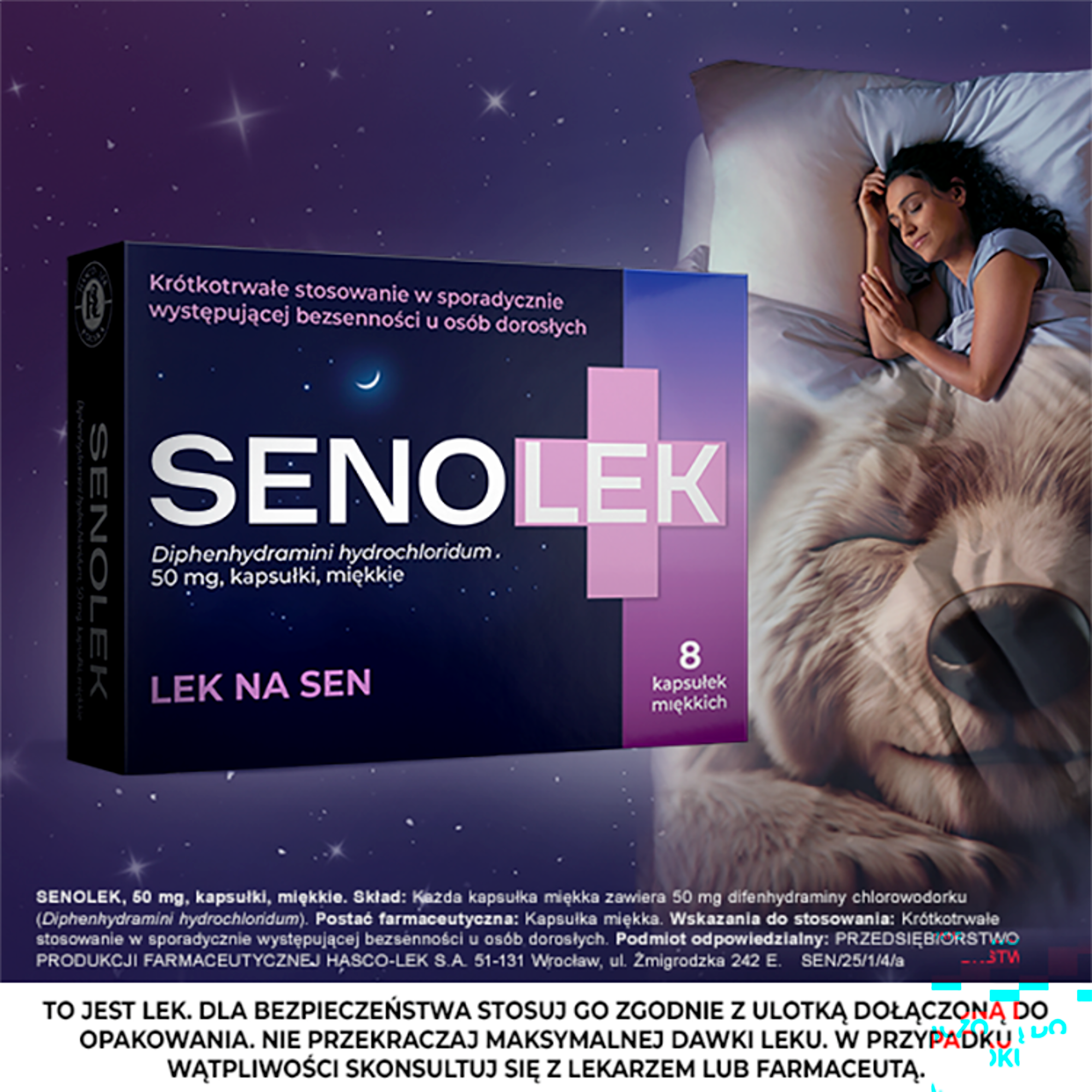 Senolek, 50 mg, kapsułki miękkie, 8 sztuk