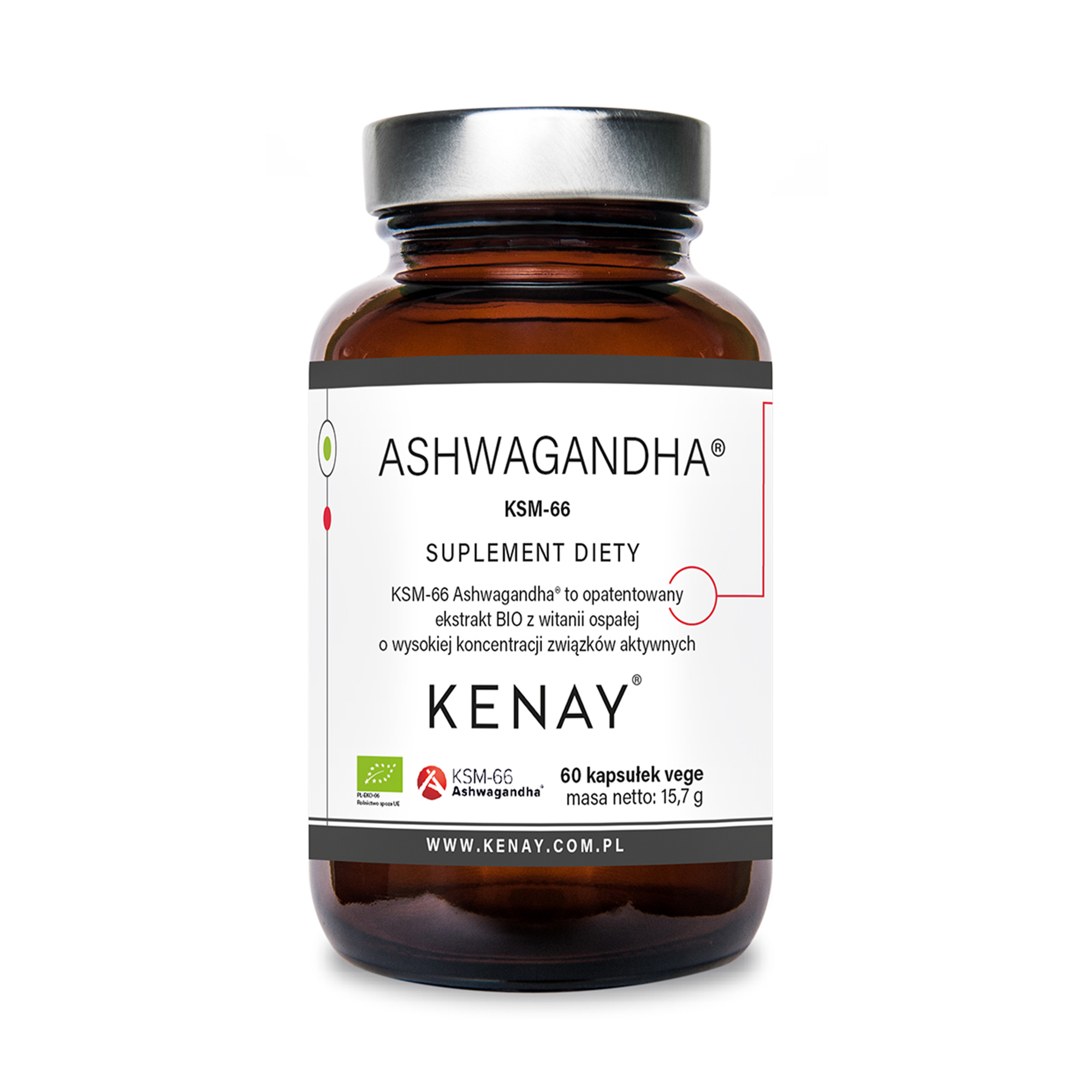 Kenay, KSM-66 Ashwagandha, kapsułki, 60 sztuk zdjęcie