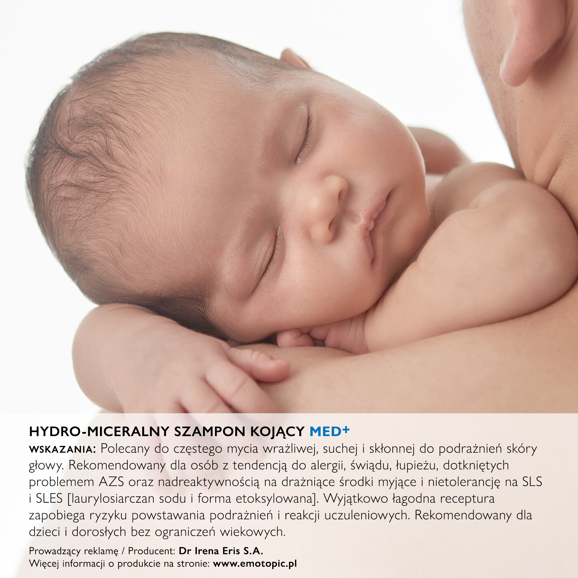 Emotopic hydro-micelarny szampon kojący MED+ do częstego stosowania 250 ml