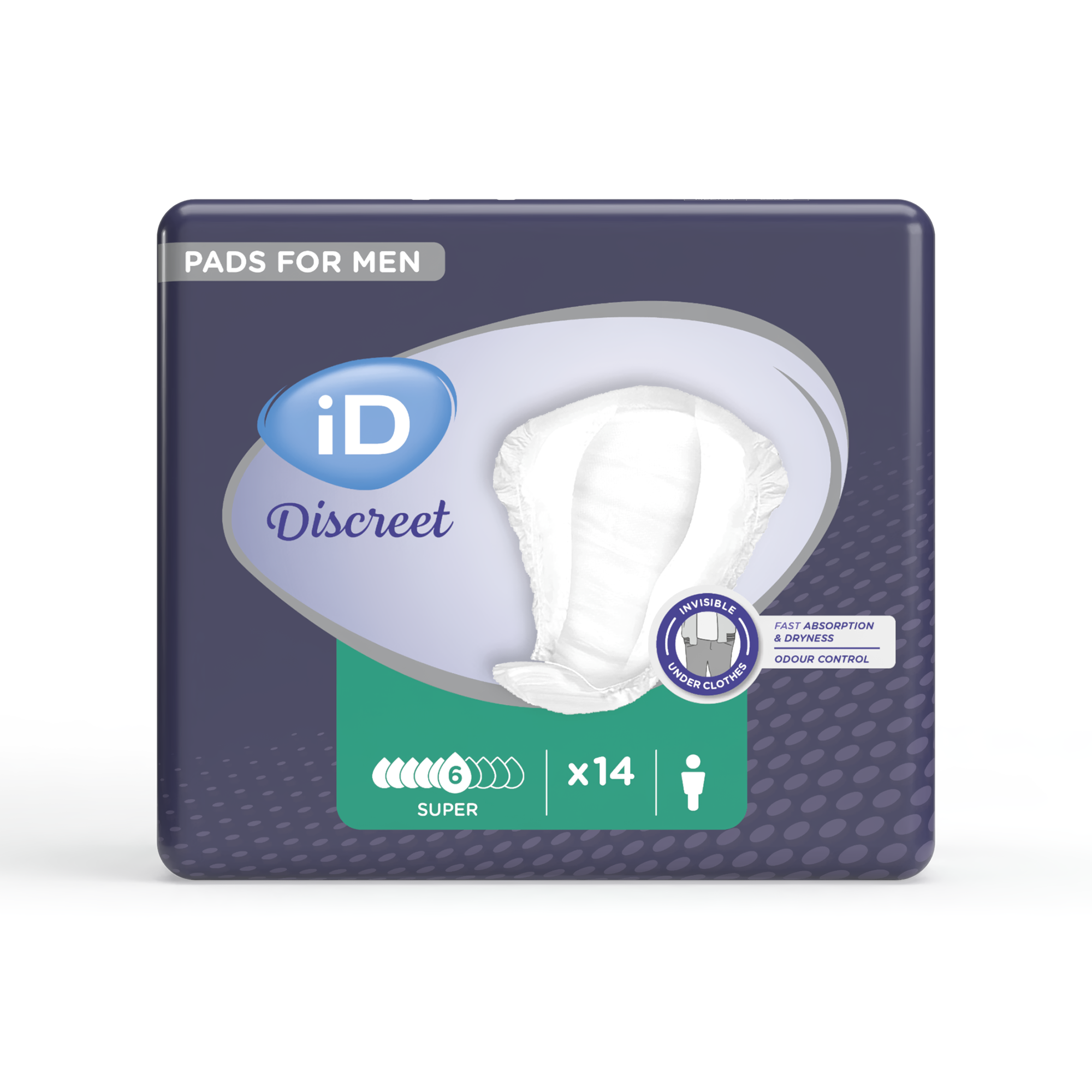 Wkładki urologiczne dla mężczyzn iD Discreet Super, 14 sztuk zdjęcie