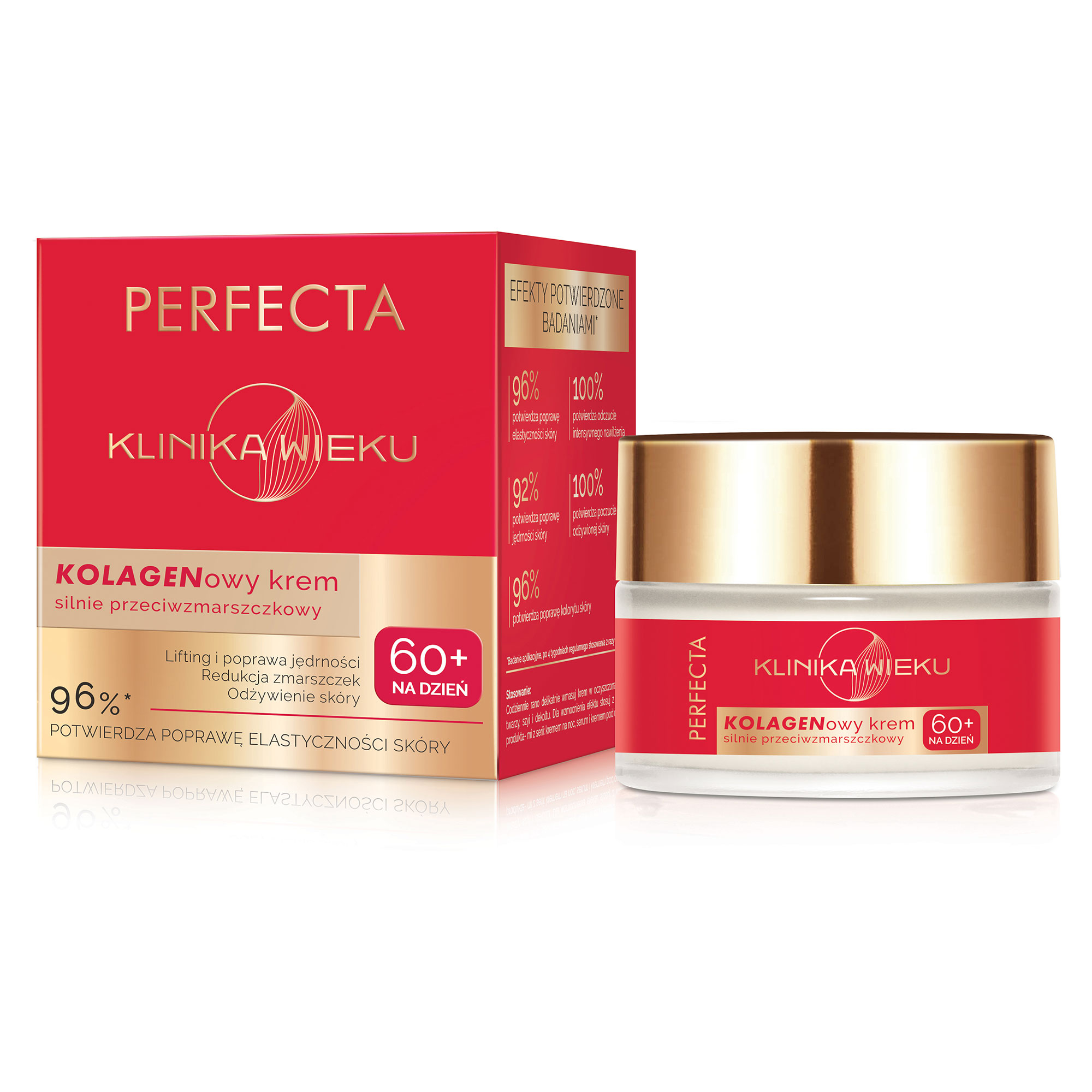 Perfecta Klinika Wieku, Kolagenowy krem silnie przeciwzmarszczkowy na dzień 60+, 50 ml zdjęcie