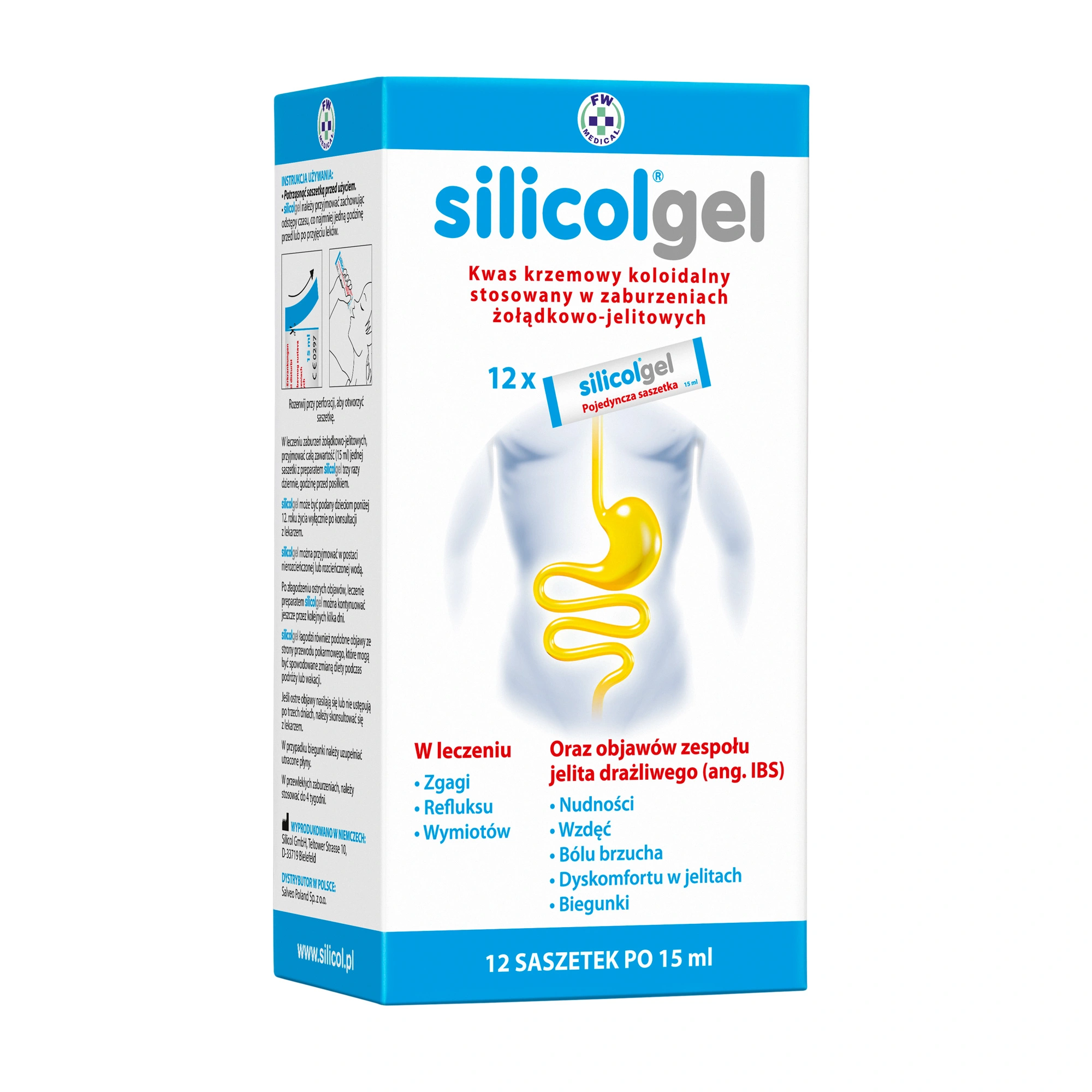 Silicolgel żel do stosowania doustnego 15 ml 12 saszetek zdjęcie