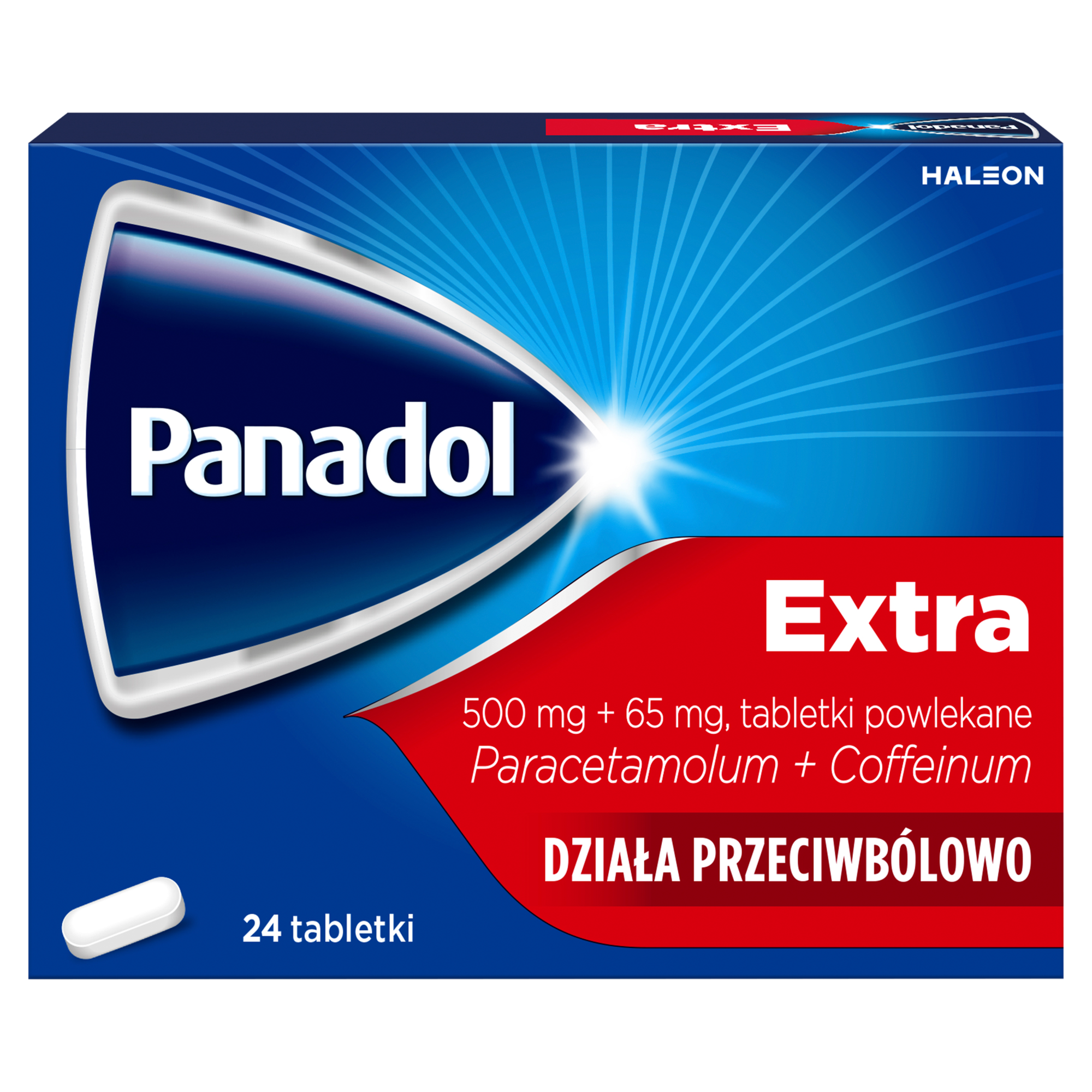 Panadol Extra, 500 mg+65 mg, 24 tabletki powlekane zdjęcie