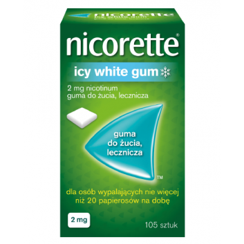 NICORETTE Icy White 2 mg - 105 szt. Na rzucenie palenia - cena, opinie, właściwości