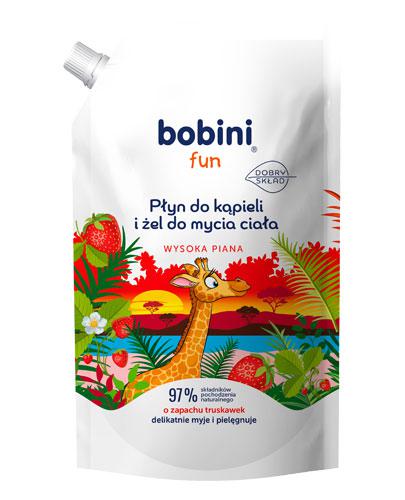 Bobini Fun Płyn do kąpieli i Żel do mycia wysoka piana o zapachu truskawek zapas, 500 ml zdjęcie