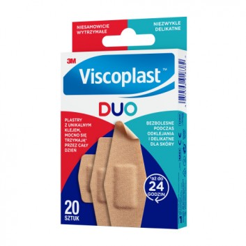 Viscoplast Duo zestaw plastrów 3 rozmiary kopertka 20 sztuk