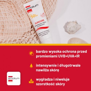 Emolium SunCare SPF50+ mineralny krem ochronny 50 ml