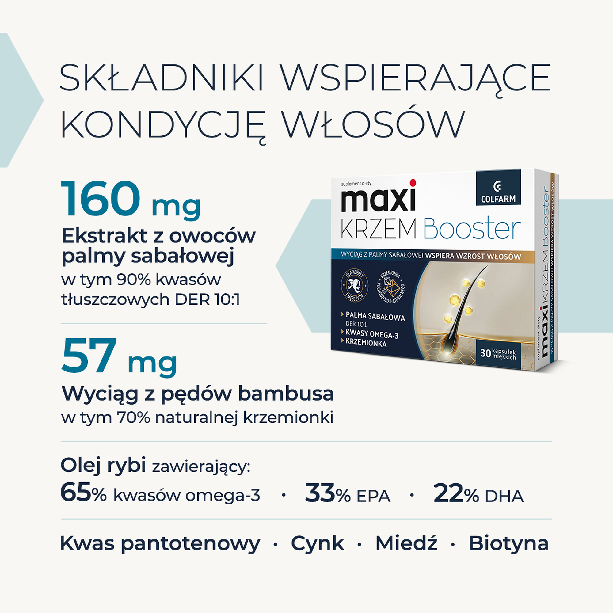 Maxi Krzem Booster, kapsułki, 30 sztuk