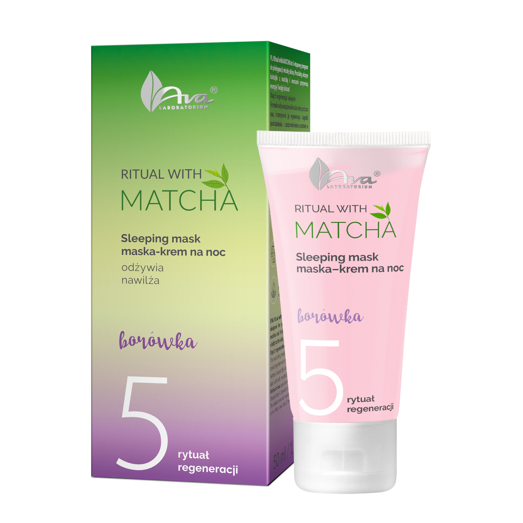 Ava Ritual with Matcha Sleeping mask, maska-krem na noc, 50 ml zdjęcie