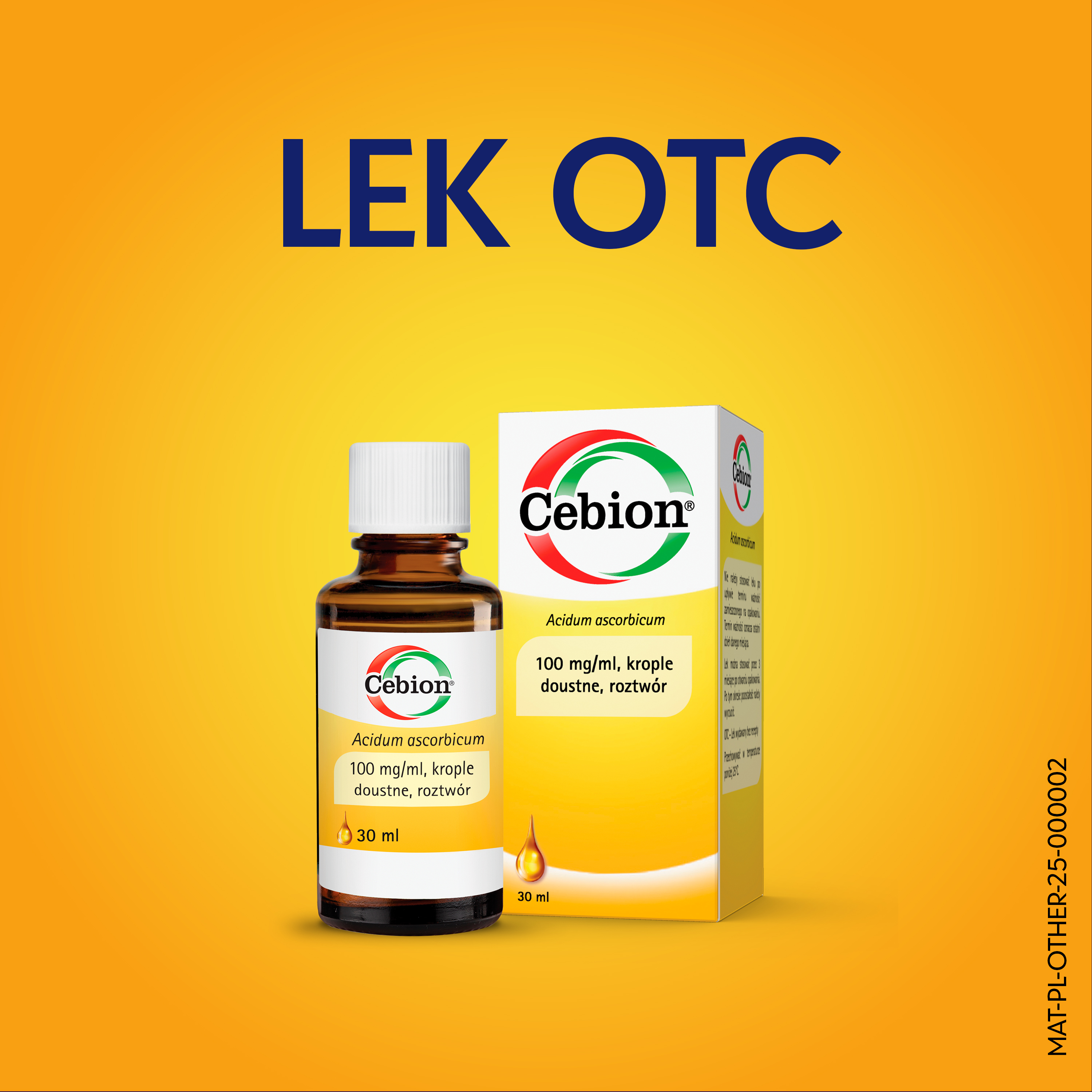 Cebion 100 mg/ml krople witamina C dla dzieci od 28 dnia życia 30 ml