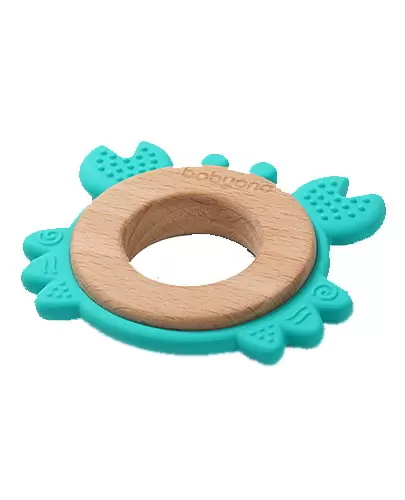Babyono gryzak drewniany silikonowy Crab 1 sztuka [1075/02] zdjęcie