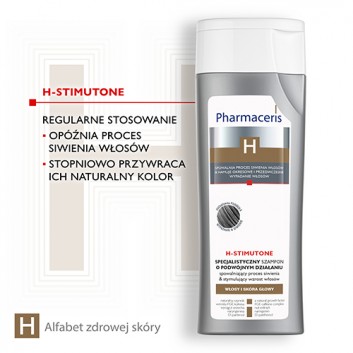 Pharmaceris H Stimutone specjalistyczny szampon spowalniający proces siwienia i stymulujący wzrost włosów 250 ml