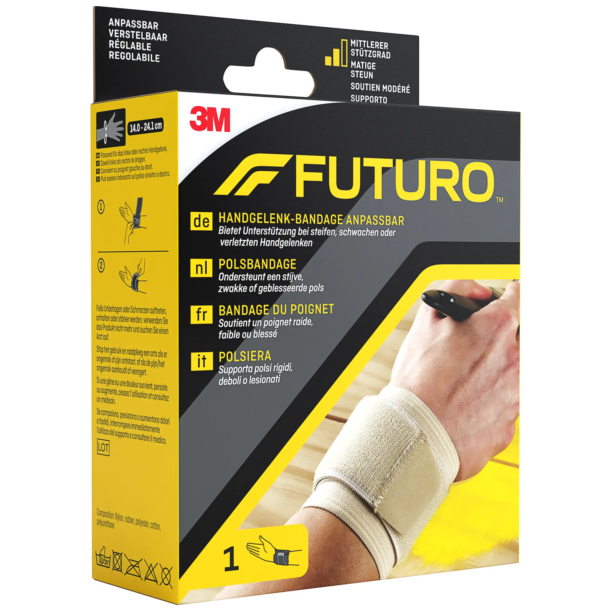 Futuro regulowana opaska stabilizująca nadgarstek 1 sztuka