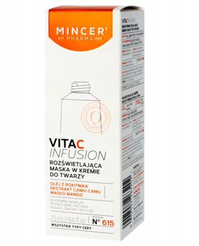 Mincer Pharma Vita C Infusion N°615 Rozświetlająca maska w kremie do twarzy - 75 ml - stosowanie zdjęcie